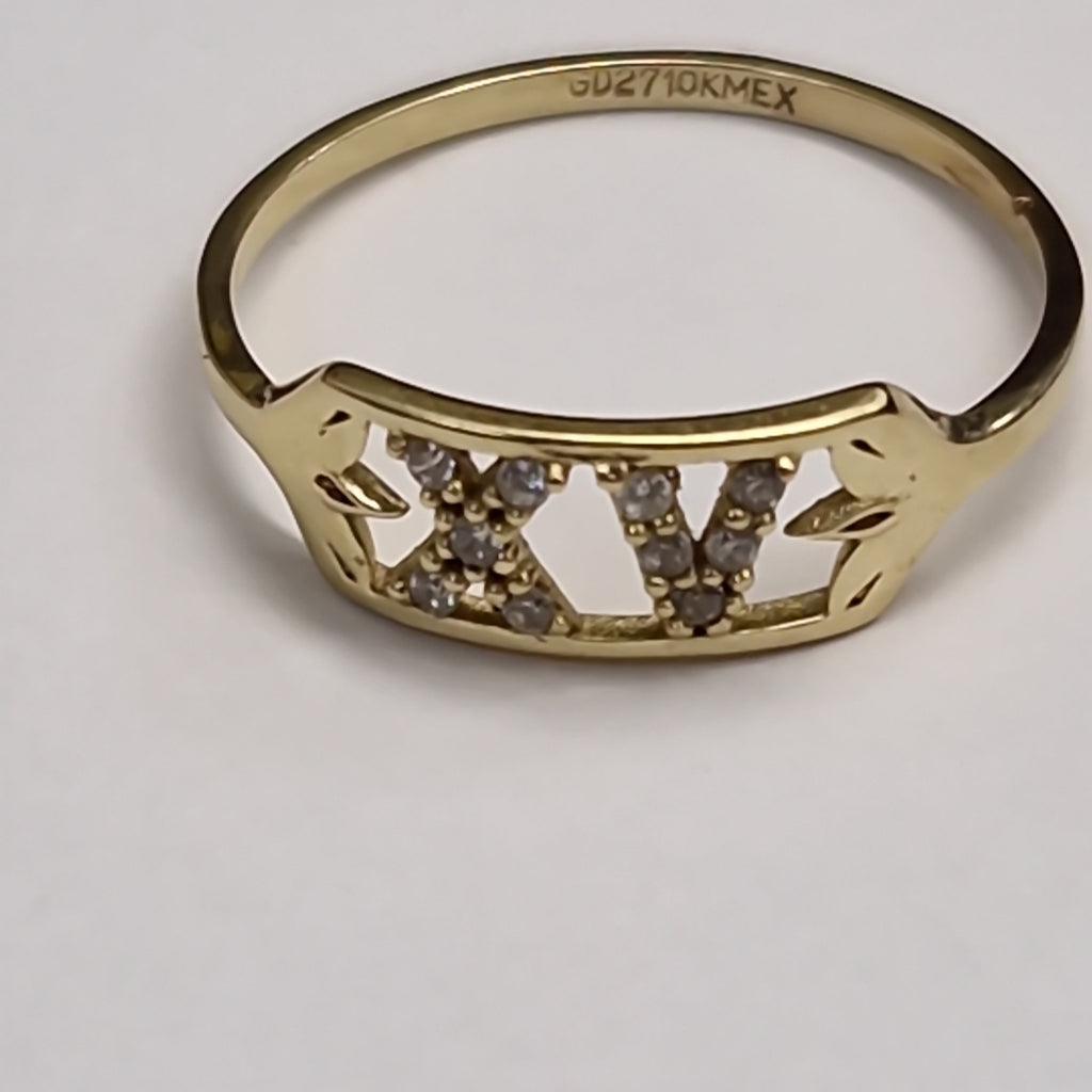ANILLO CONMEMORATIVO ORO 10 K 1.3 GRMS (SEMINUEVO)