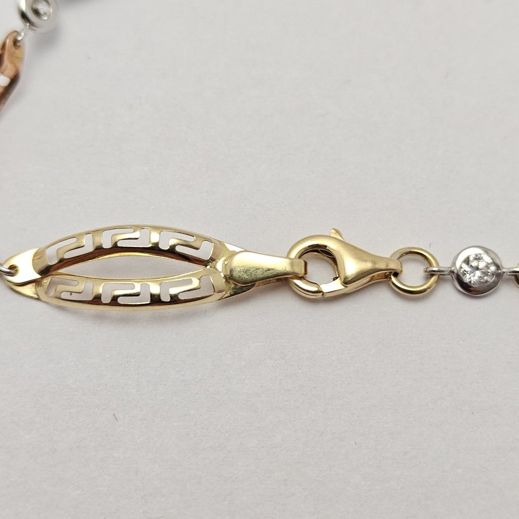 PULSERA ORO COMBINADO 14 K 3,10 GRMS (SEMINUEVO)