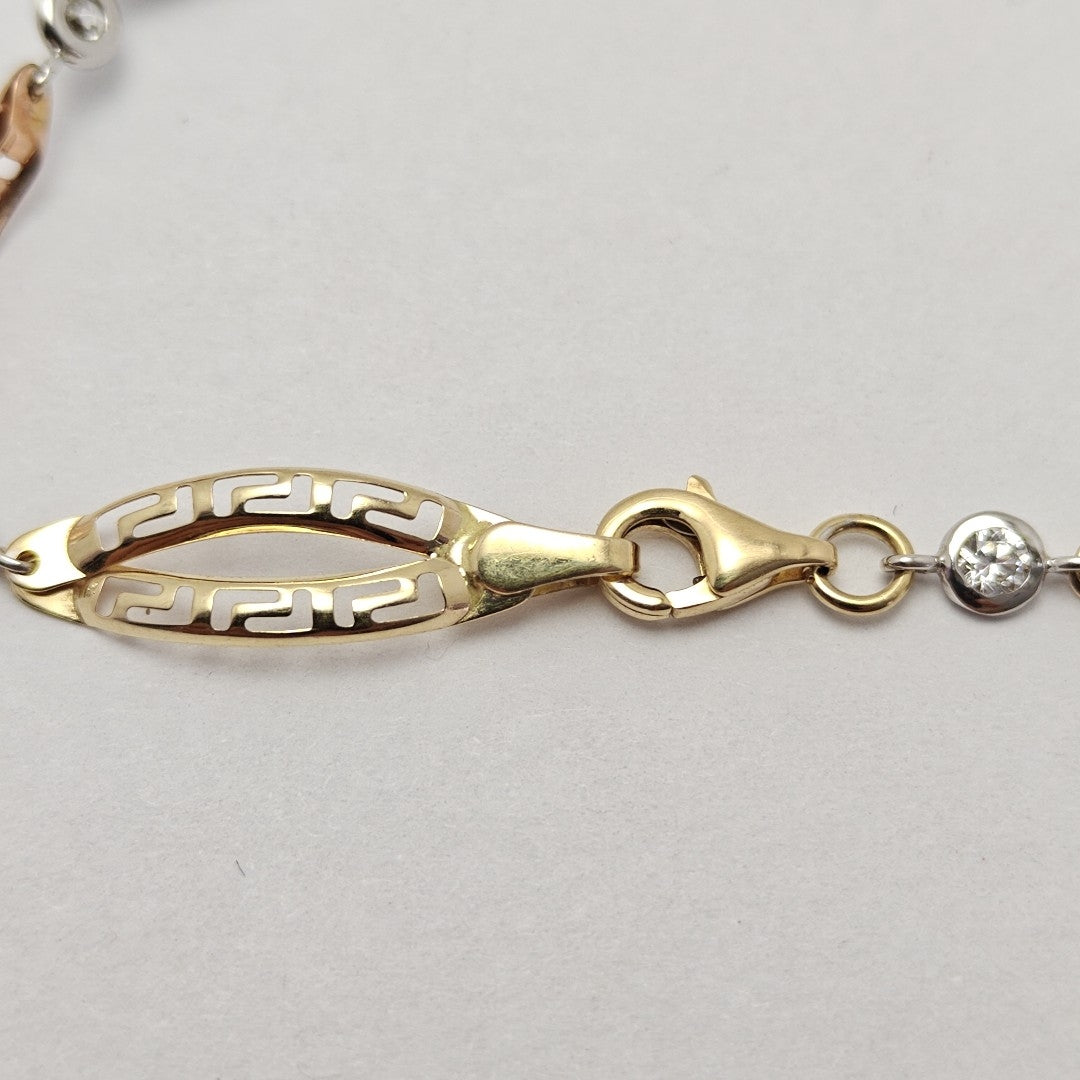 PULSERA ORO COMBINADO 14 K 3,10 GRMS (SEMINUEVO)