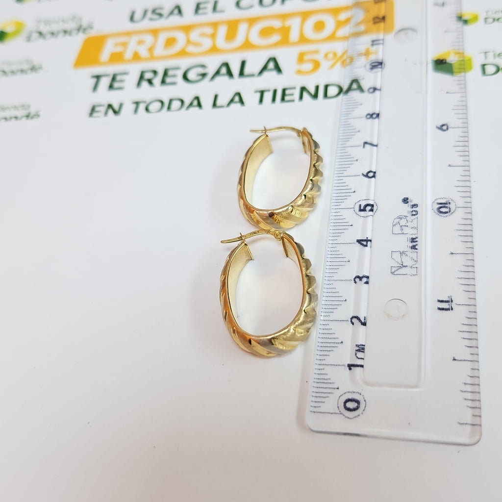ARRACADAS PAR ORO 14 K 3,90 GRMS (SEMINUEVO)
