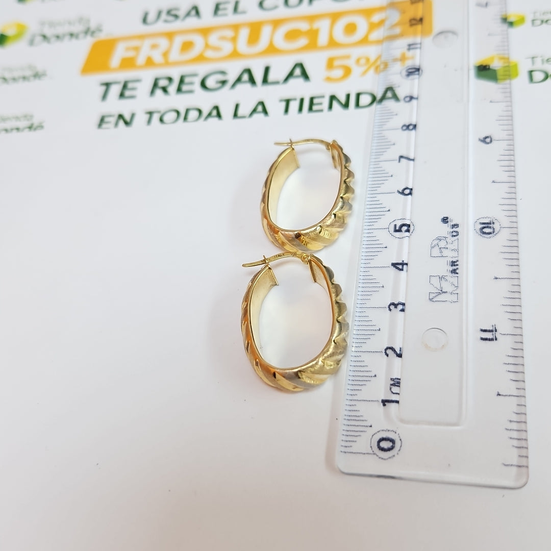 ARRACADAS PAR ORO 14 K 3,90 GRMS (SEMINUEVO)