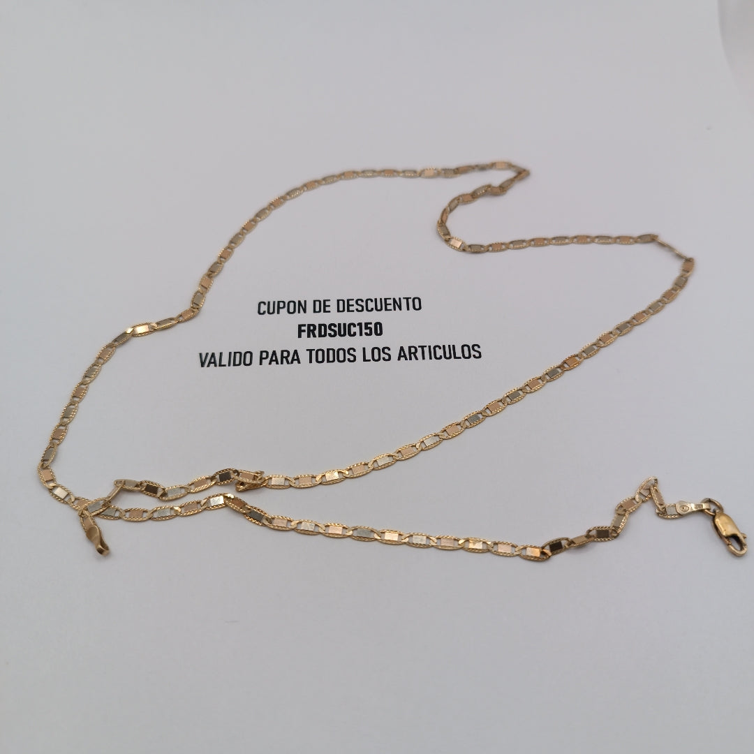 CADENA ORO COMBINADO 14 K 5.4 GRMS (SEMINUEVO)