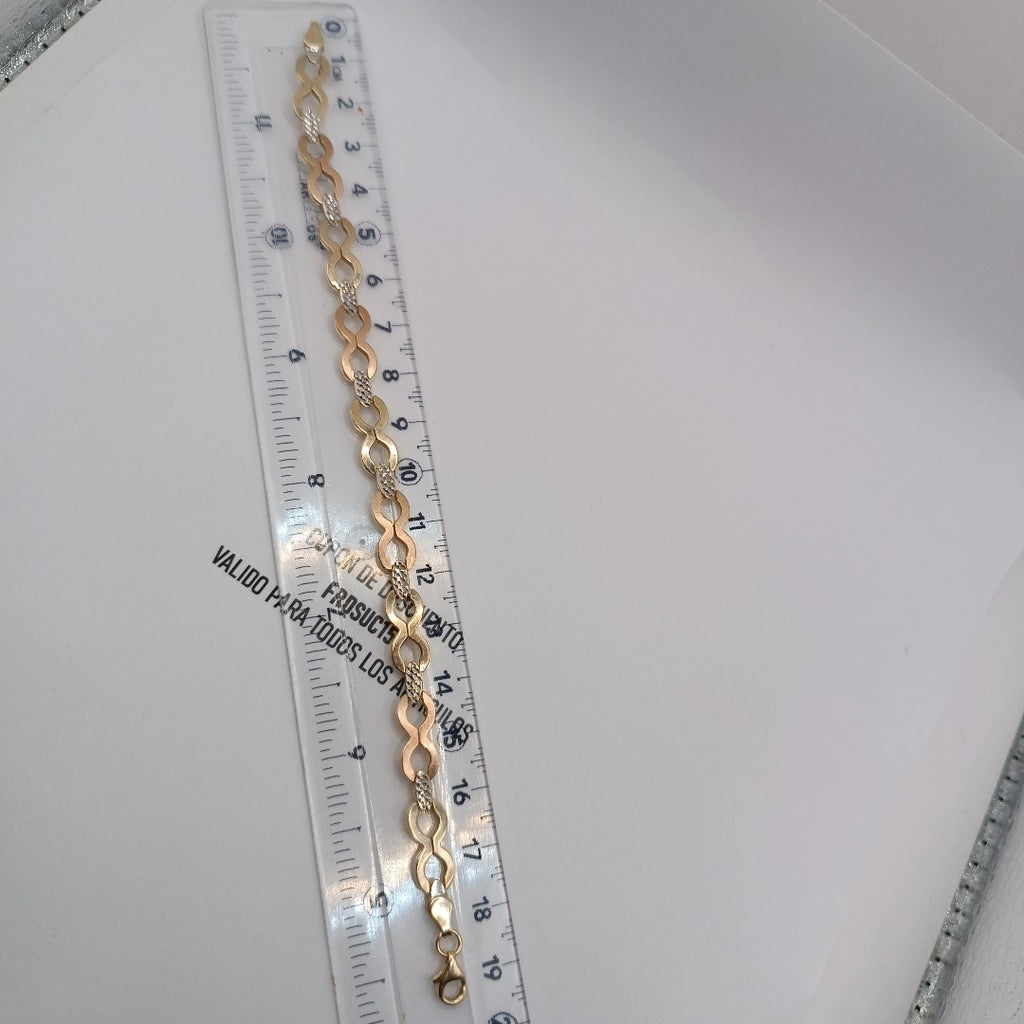 PULSERA ORO COMBINADO 14 K 7 GRMS (SEMINUEVO)