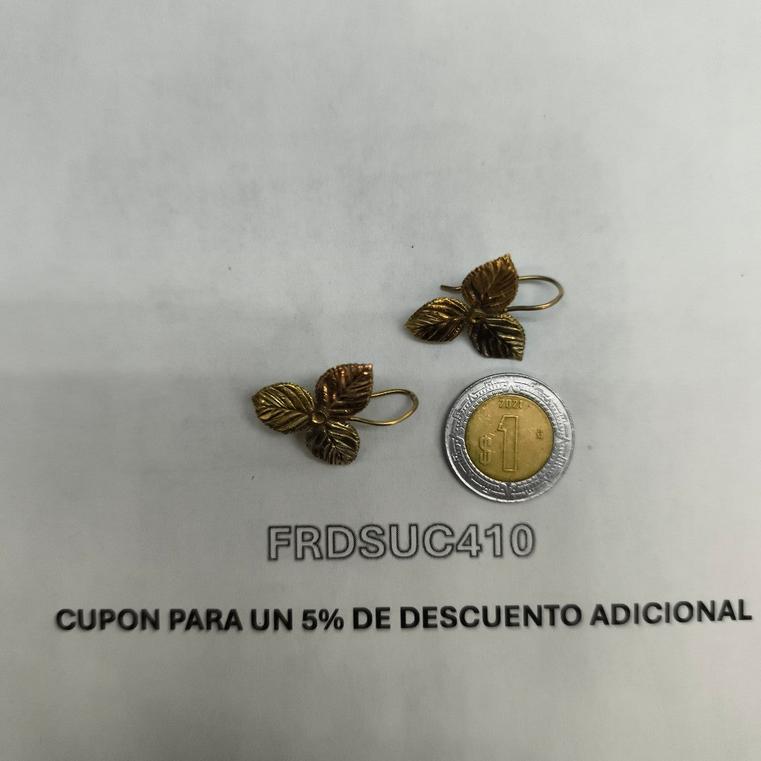 ARETES PAR ORO COMBINADO 10 K 1,50 GRMS (SEMINUEVO)