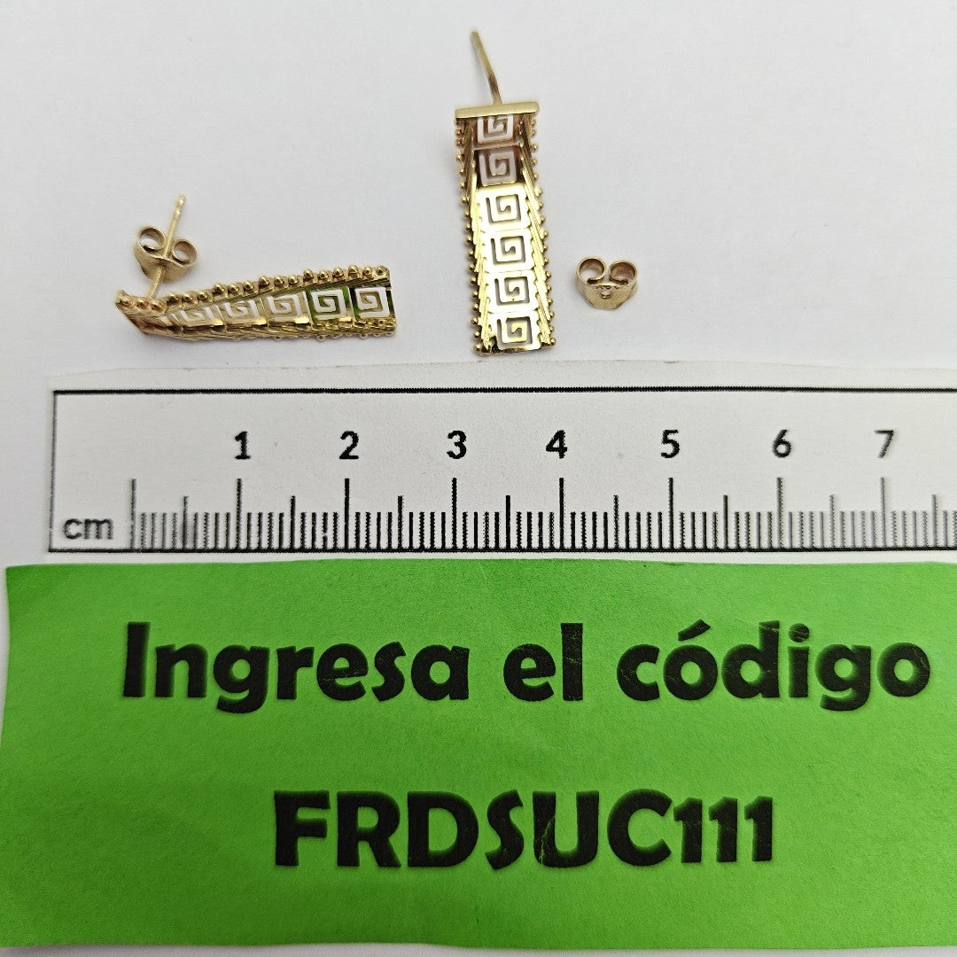 BROQUELES PAR ORO 14 K 2,70 GRMS (SEMINUEVO)