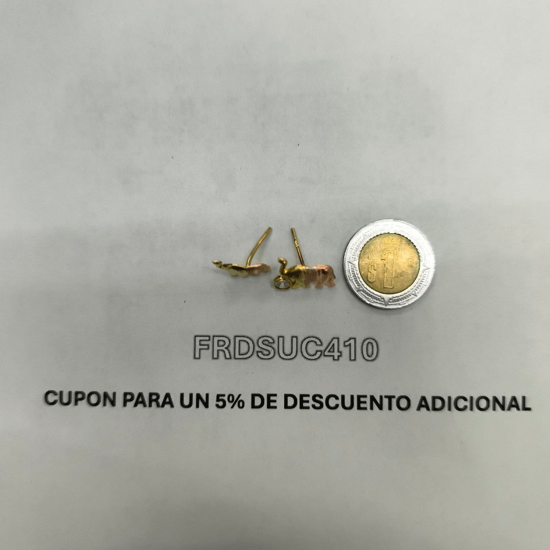 ARETES PAR ORO 14 K 1.2 GRMS (SEMINUEVO)
