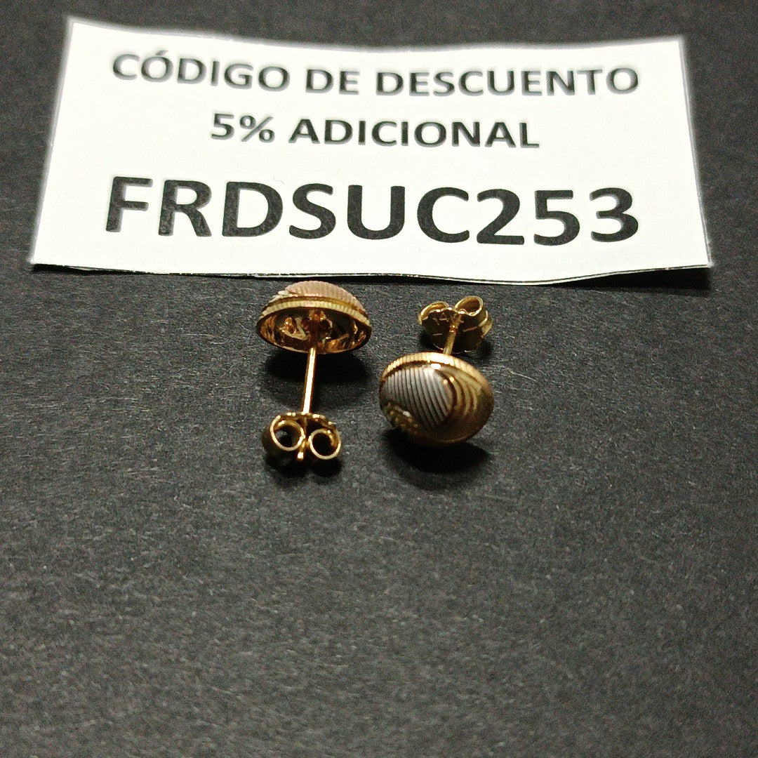 BROQUELES PAR ORO 14 K 1,20 GRMS (SEMINUEVO)