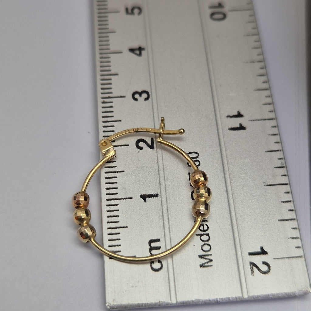ARRACADAS PAR ORO 14 K 2 GRMS (SEMINUEVO)