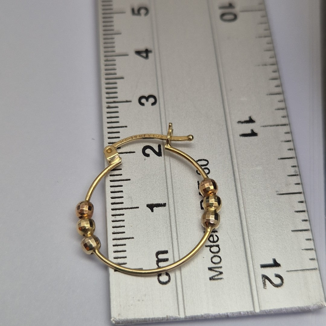 ARRACADAS PAR ORO 14 K 2 GRMS (SEMINUEVO)
