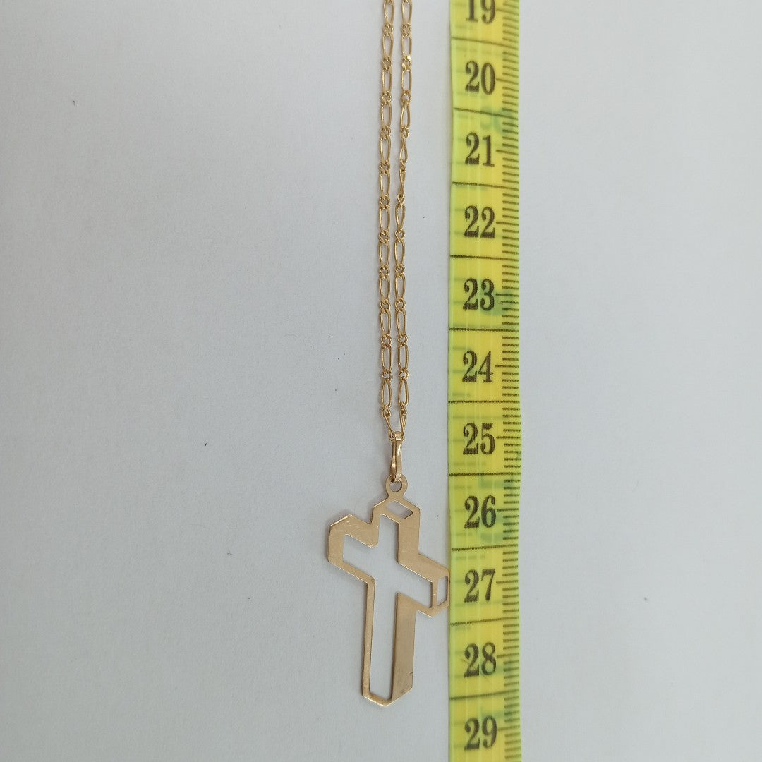 CADENA, CRUCIFIJO ORO 14 K 3.1 GRMS (SEMINUEVO)