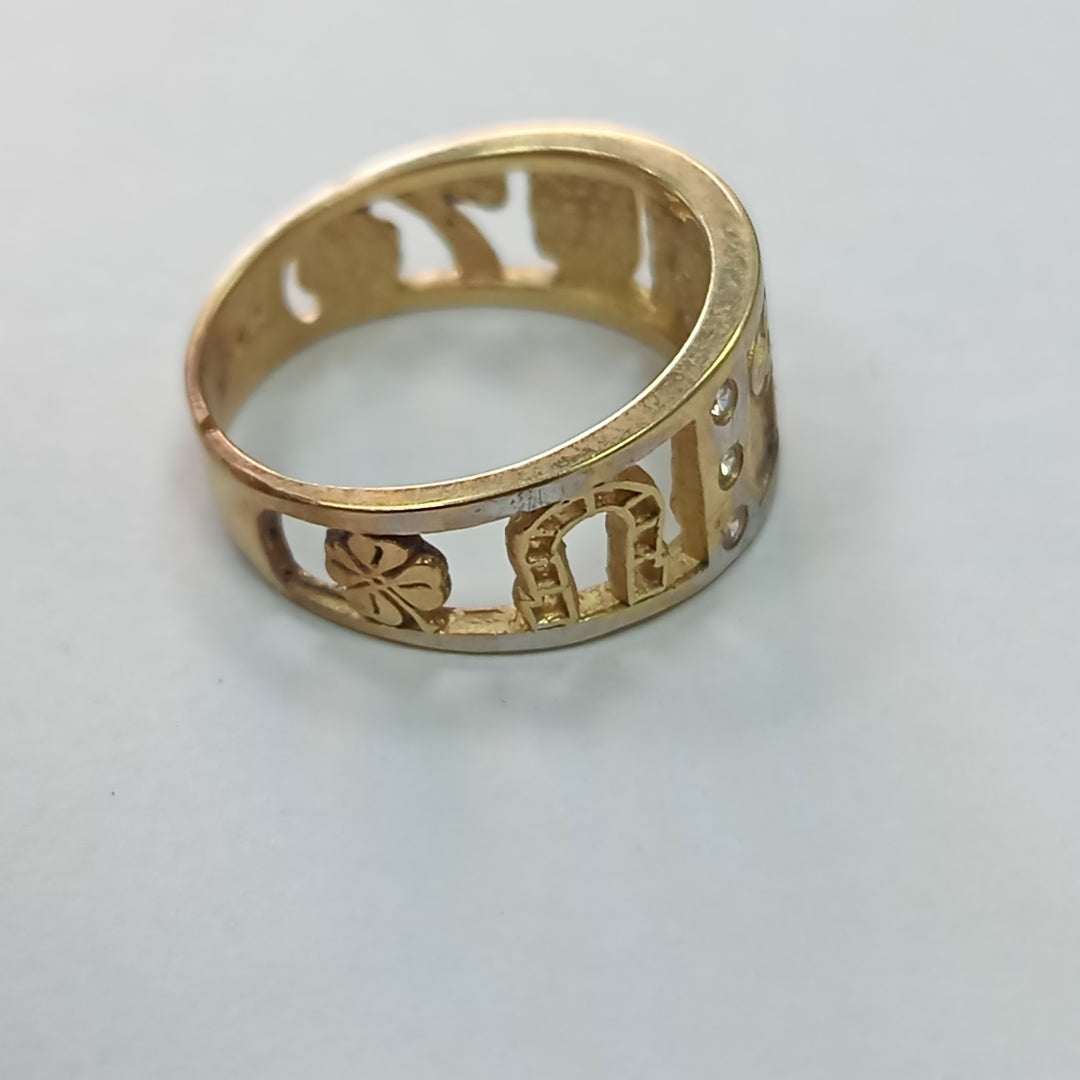 ARGOLLA DE LA SUERTE ORO 14 K 4.7 GRMS (SEMINUEVO)