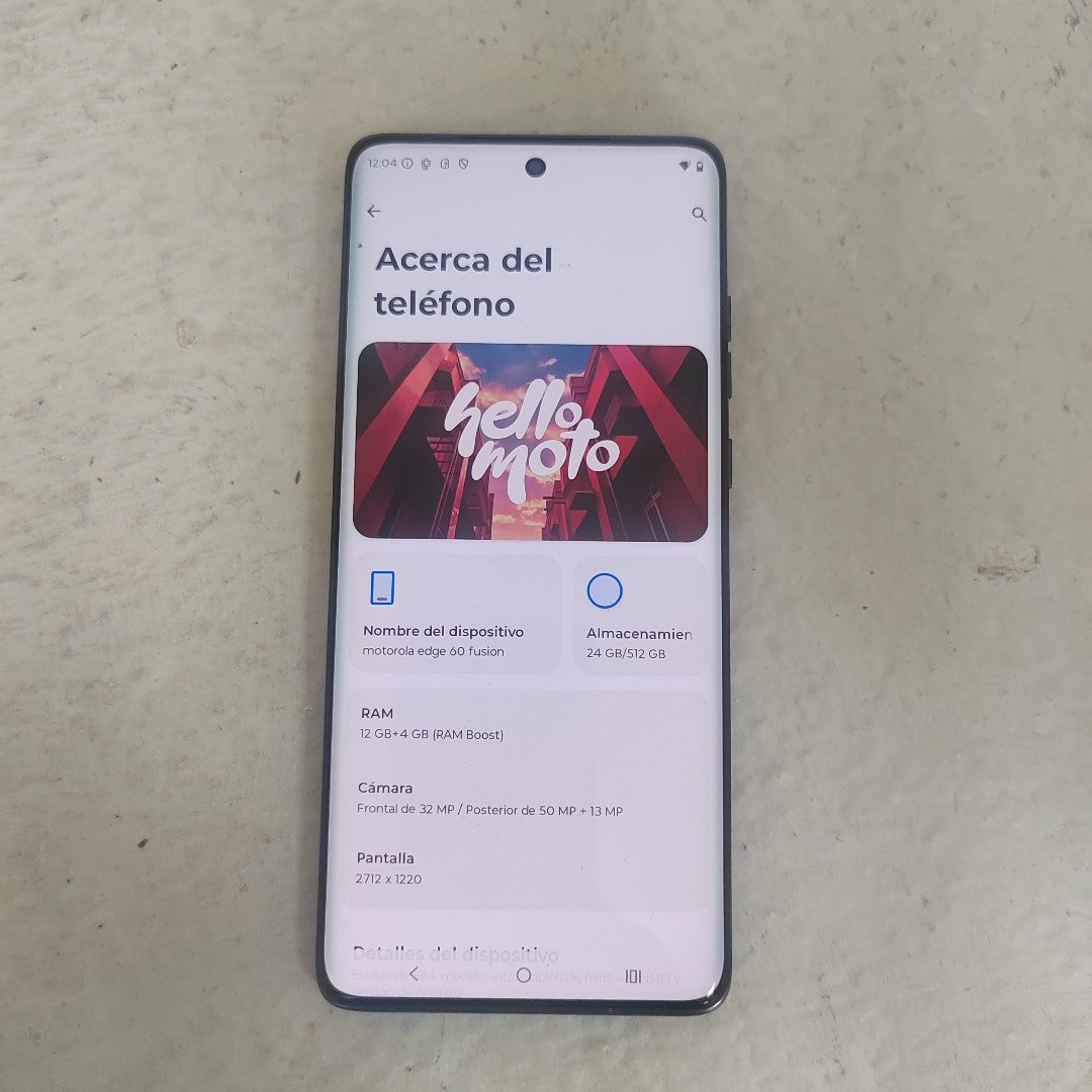 CELULAR MOTOROLA EDGE 60 FUSION XT2503-3 (2025) 512 GB 12 GB RAM (SEMINUEVO)