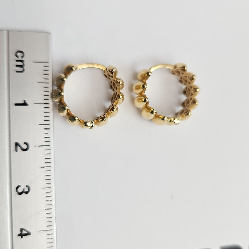 ARRACADAS PAR ORO 14 K 4.4 GRMS (SEMINUEVO)