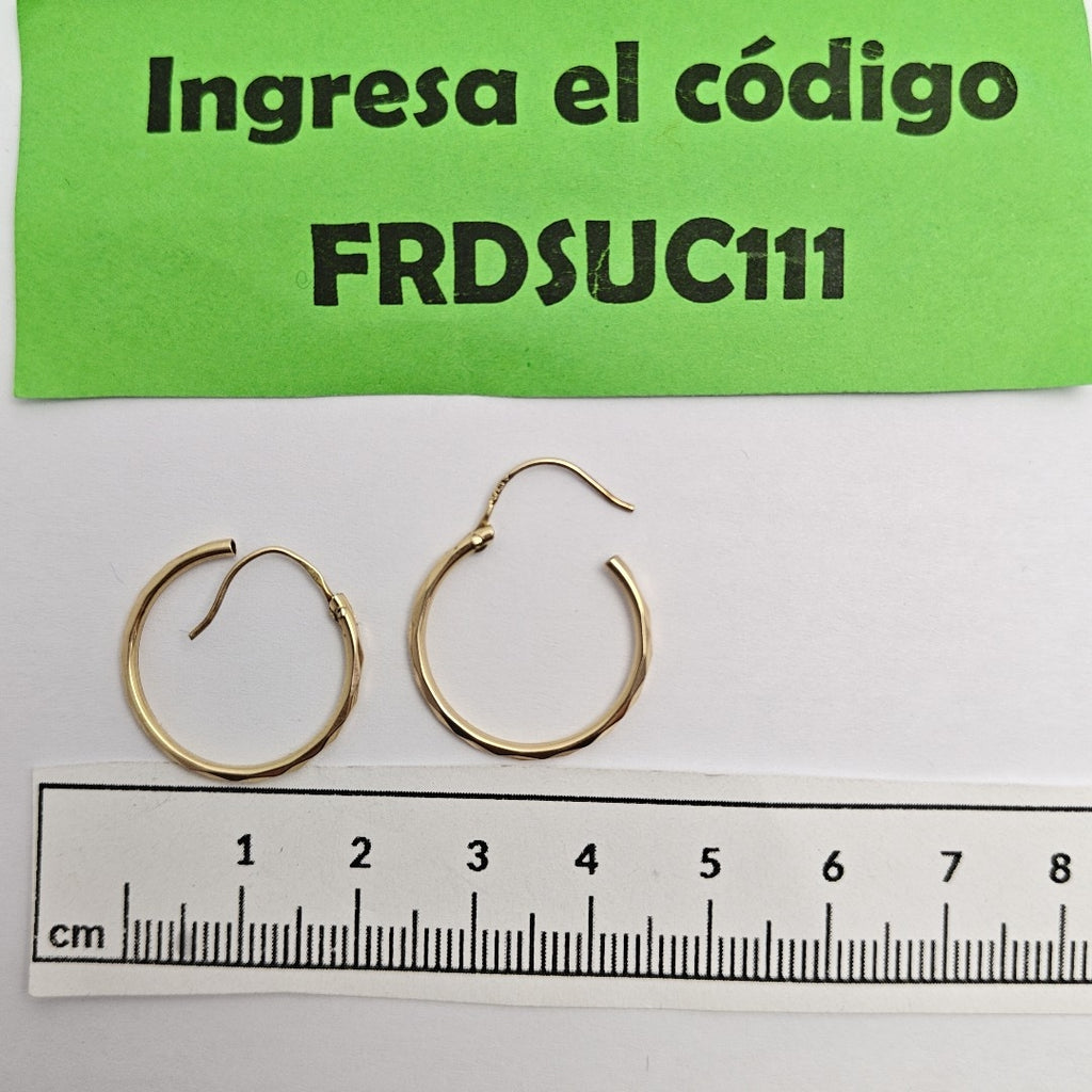 ARRACADAS PAR ORO 14 K 1.3 GRMS (SEMINUEVO)