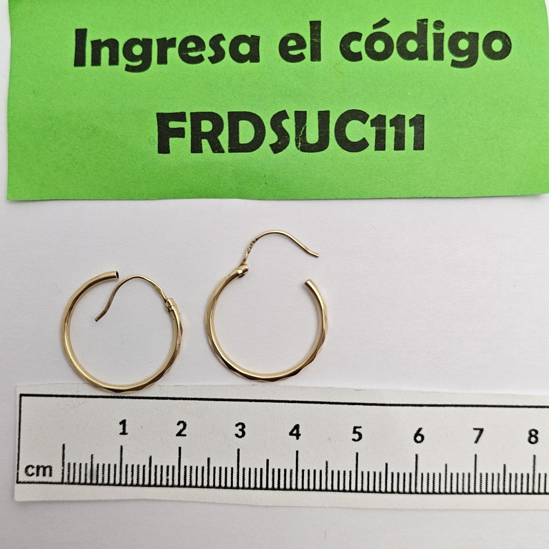 ARRACADAS PAR ORO 14 K 1.3 GRMS (SEMINUEVO)
