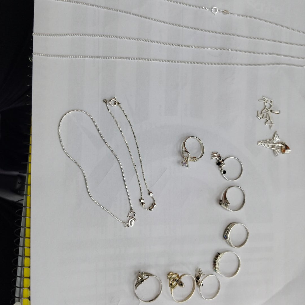 ANILLO, CADENA, DIJE, PULSERA PLATA 24.9 GRMS (SEMINUEVO)