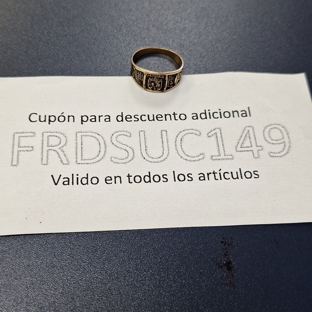ANILLO DE GRADUACIÓN ORO 8 K 2.3 GRMS (SEMINUEVO)