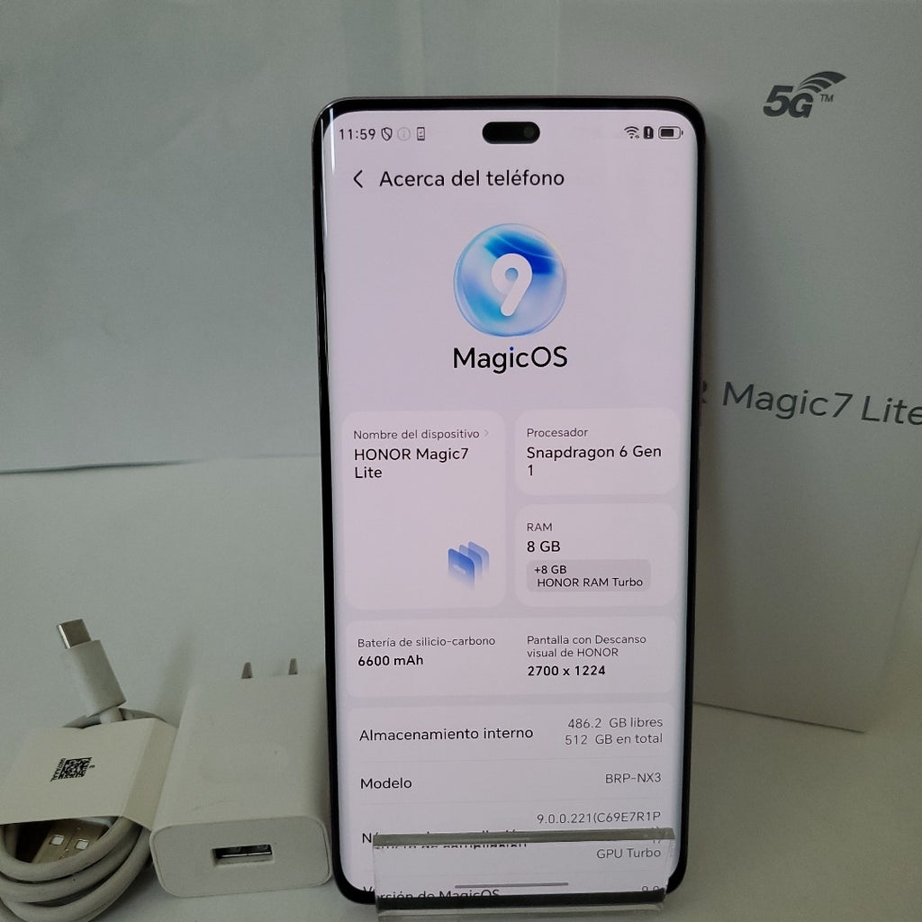 CELULAR HONOR MAGIC 7 LITE BRP-NX3 (2025) 512 GB 8 GB RAM (SEMINUEVO)