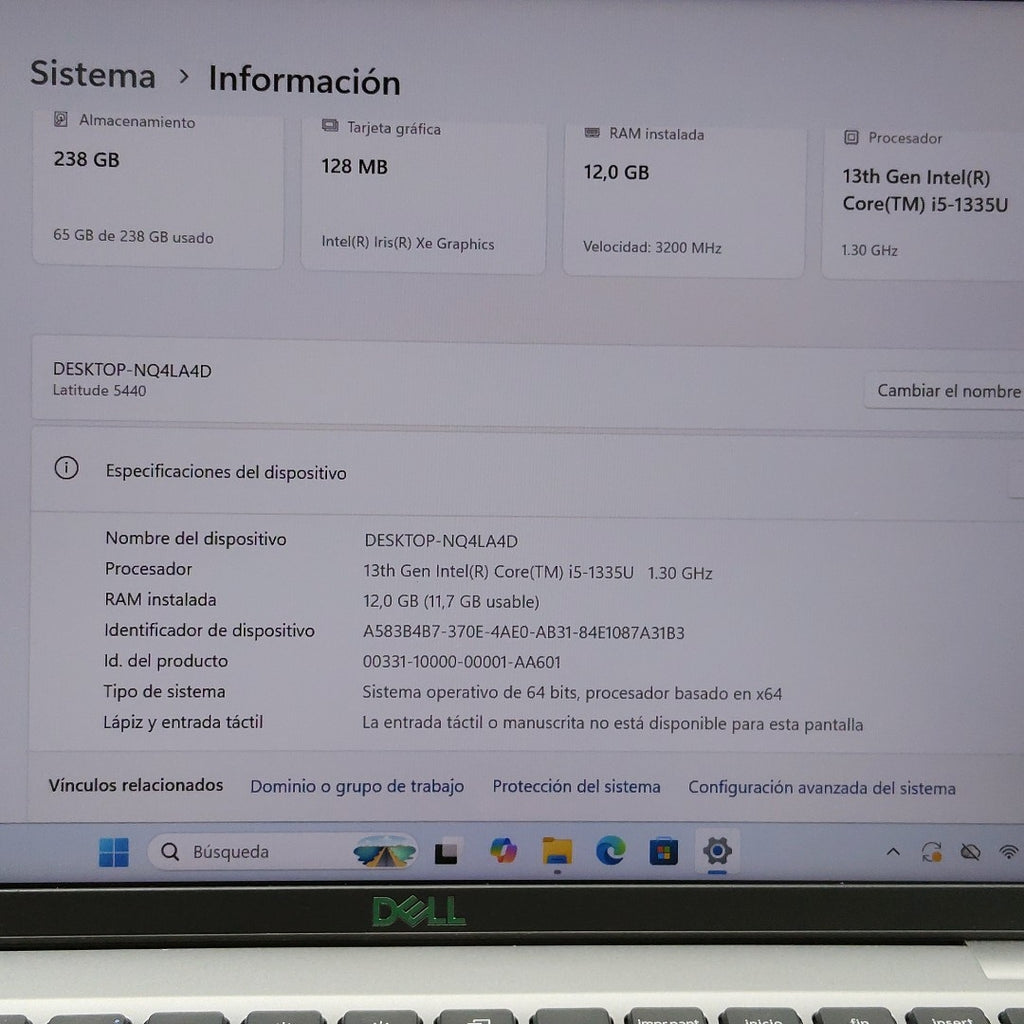 LAPTOP DELL LATITUDE 5440 (2023) 256 GB SSD 16 GB RAM