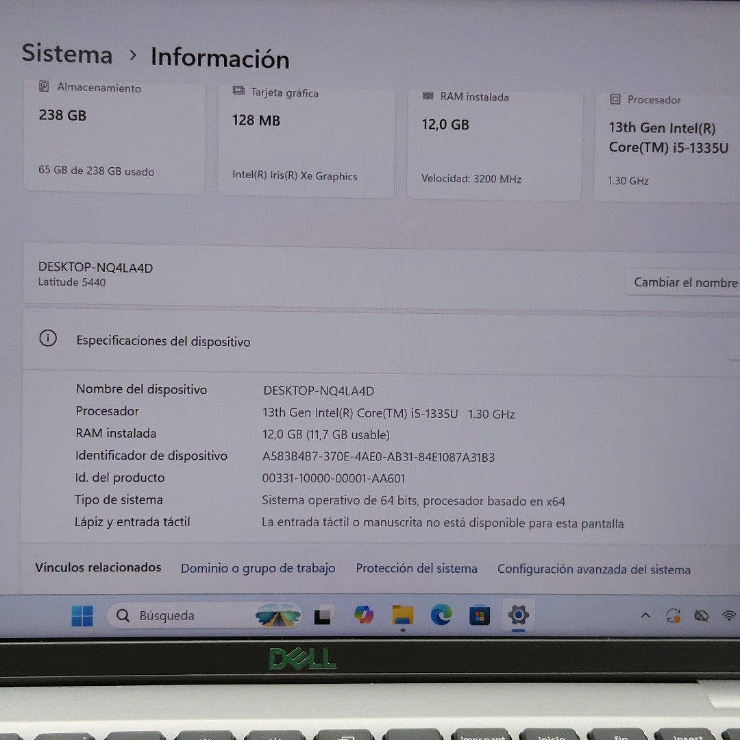 LAPTOP DELL LATITUDE 5440 (2023) 256 GB SSD 16 GB RAM