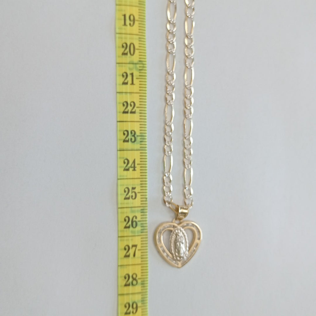 CADENA, MEDALLA RELIGIOSA ORO 10 K 7.6 GRMS (SEMINUEVO)