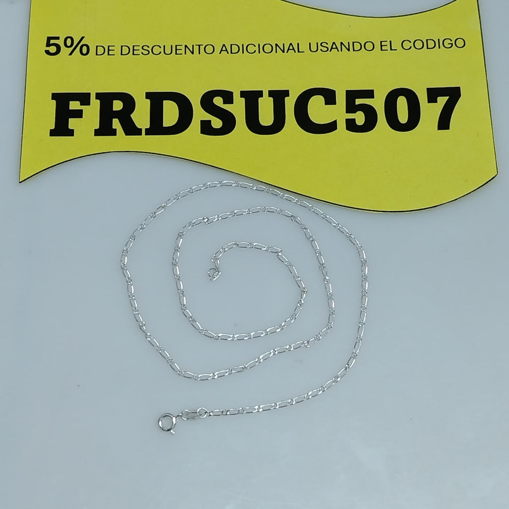 CADENA TEJIDO 1X1 PLATA .925 55 CM 3.2 GR (NUEVO)