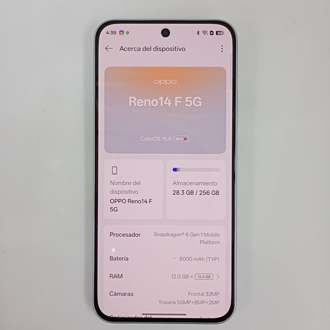 CELULAR OPPO RENO 14 F CPH2743 (2025) 256 GB 12 GB RAM (SEMINUEVO)