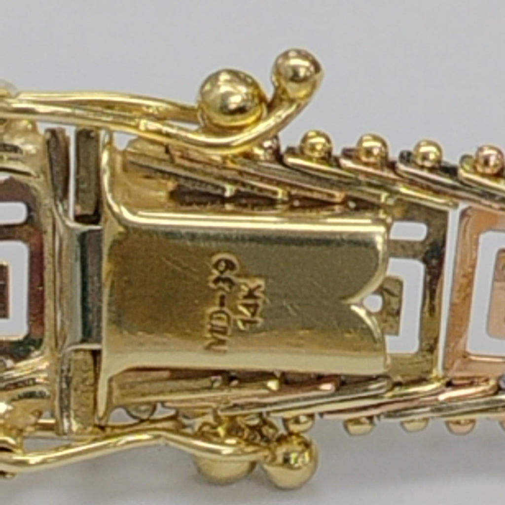 PULSERA ORO COMBINADO 14 K 10.9 GRMS (SEMINUEVO)