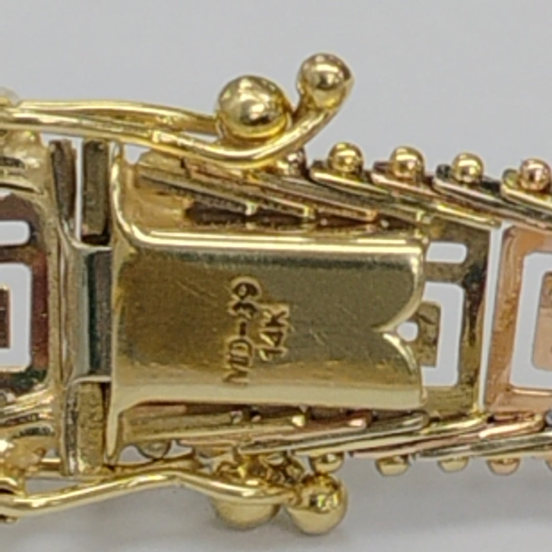 PULSERA ORO COMBINADO 14 K 10.9 GRMS (SEMINUEVO)