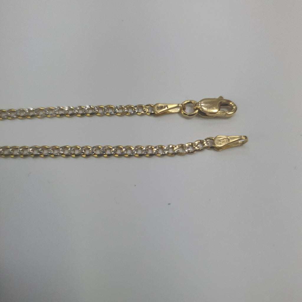 CADENAS BARBADA DIAMANTADA ORO 14K 60 CM 6.2 GR (NUEVO)