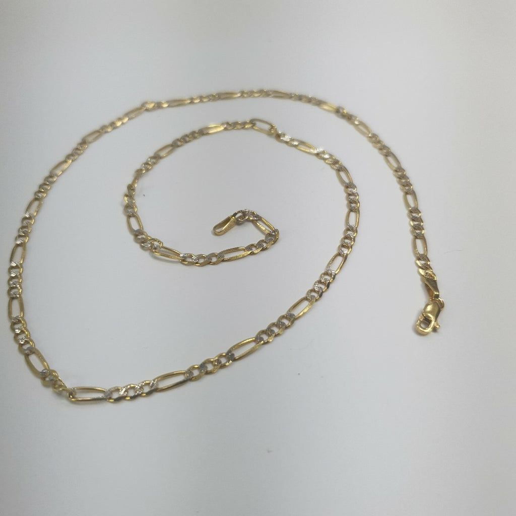 CADENAS TEJIDO 3X1 DIAMANTADO ORO 10K 50 CM 6 GR (NUEVO)