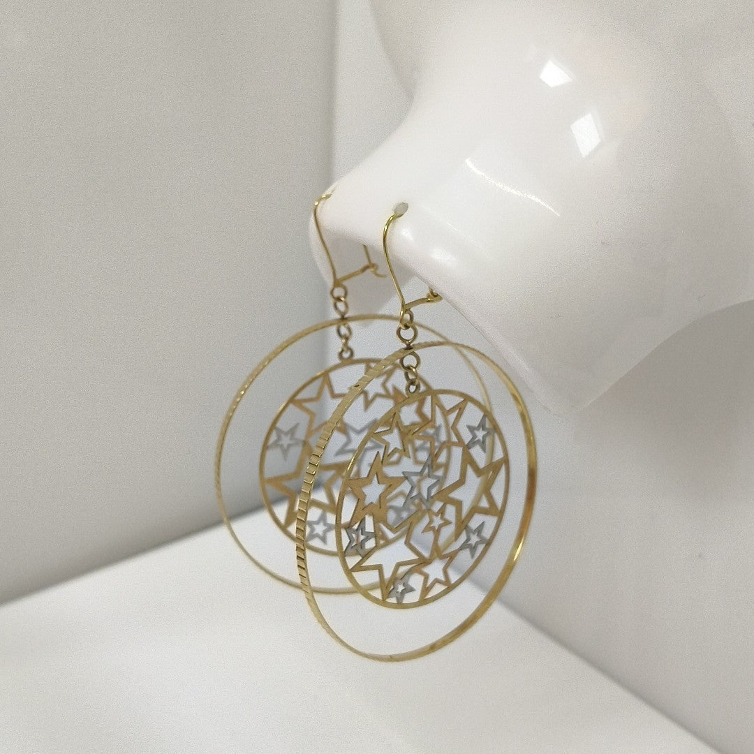ARETES PAR ORO,ORO BLANCO 14 K 7,10 GRMS (SEMINUEVO)