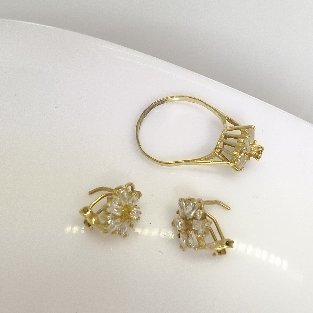 ANILLITO,ARETES PAR ORO 10 K 6,50 GRMS (SEMINUEVO)
