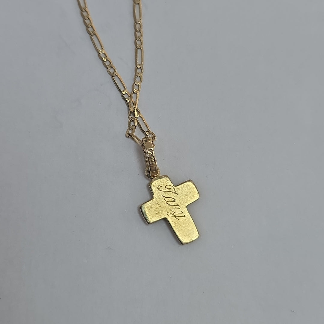 CADENA, CRUZ ORO 14 K 2.7 GRMS (SEMINUEVO)
