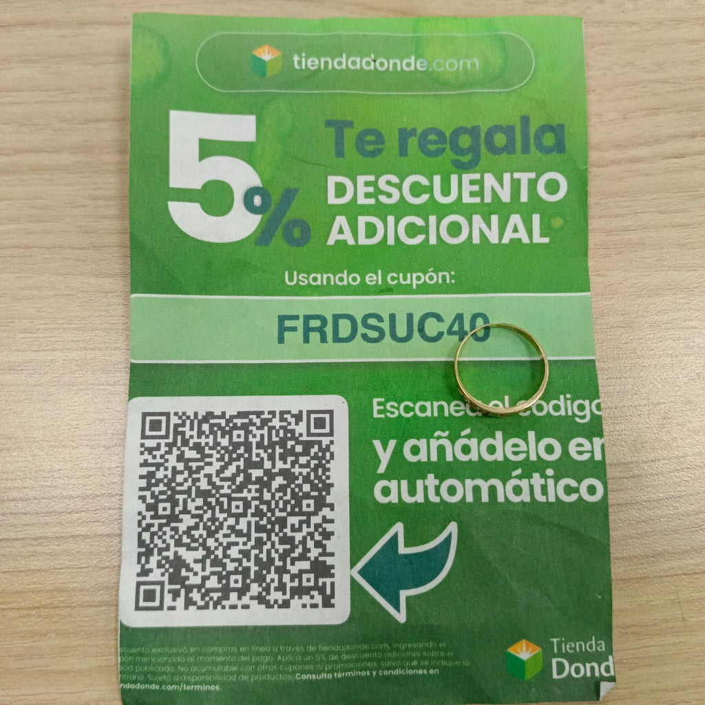 ANILLITO ORO 10 K 2.4 GRMS (SEMINUEVO)