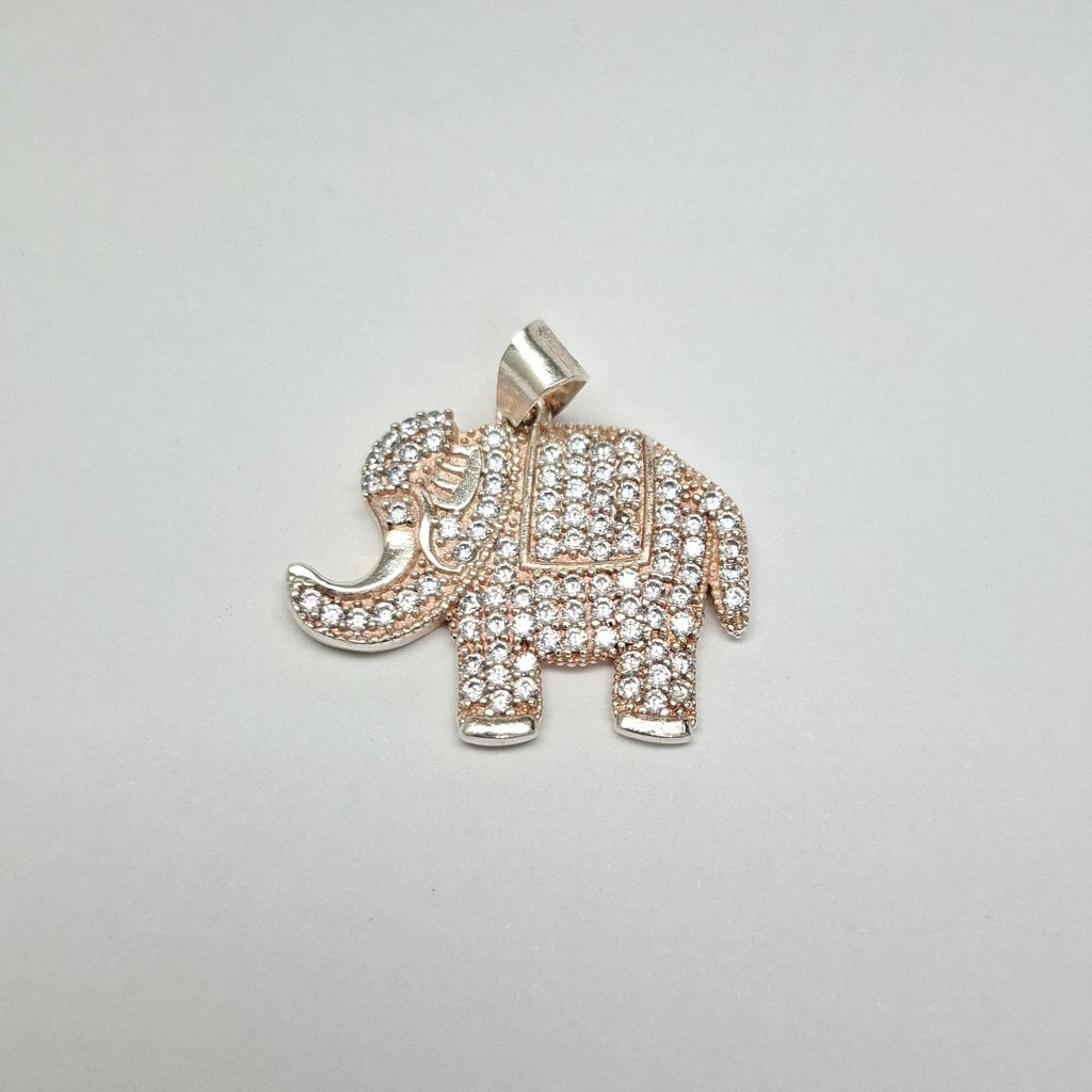DIJE ELEFANTE C/CIRCONIAS PLATA .925 5.4 GR (NUEVO)