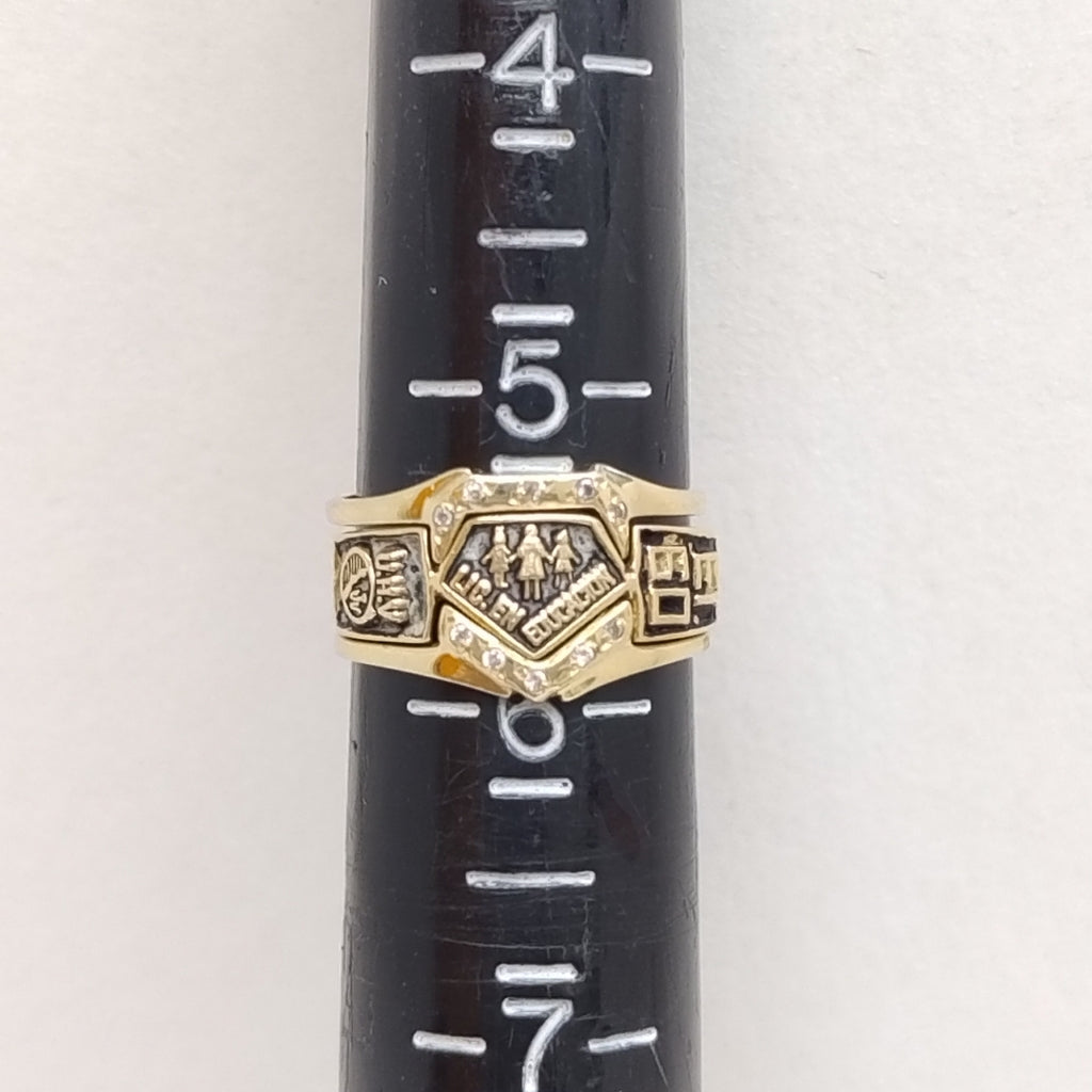 ANILLO DE GRADUACIÓN ORO 14 K 4.4 GRMS (SEMINUEVO)