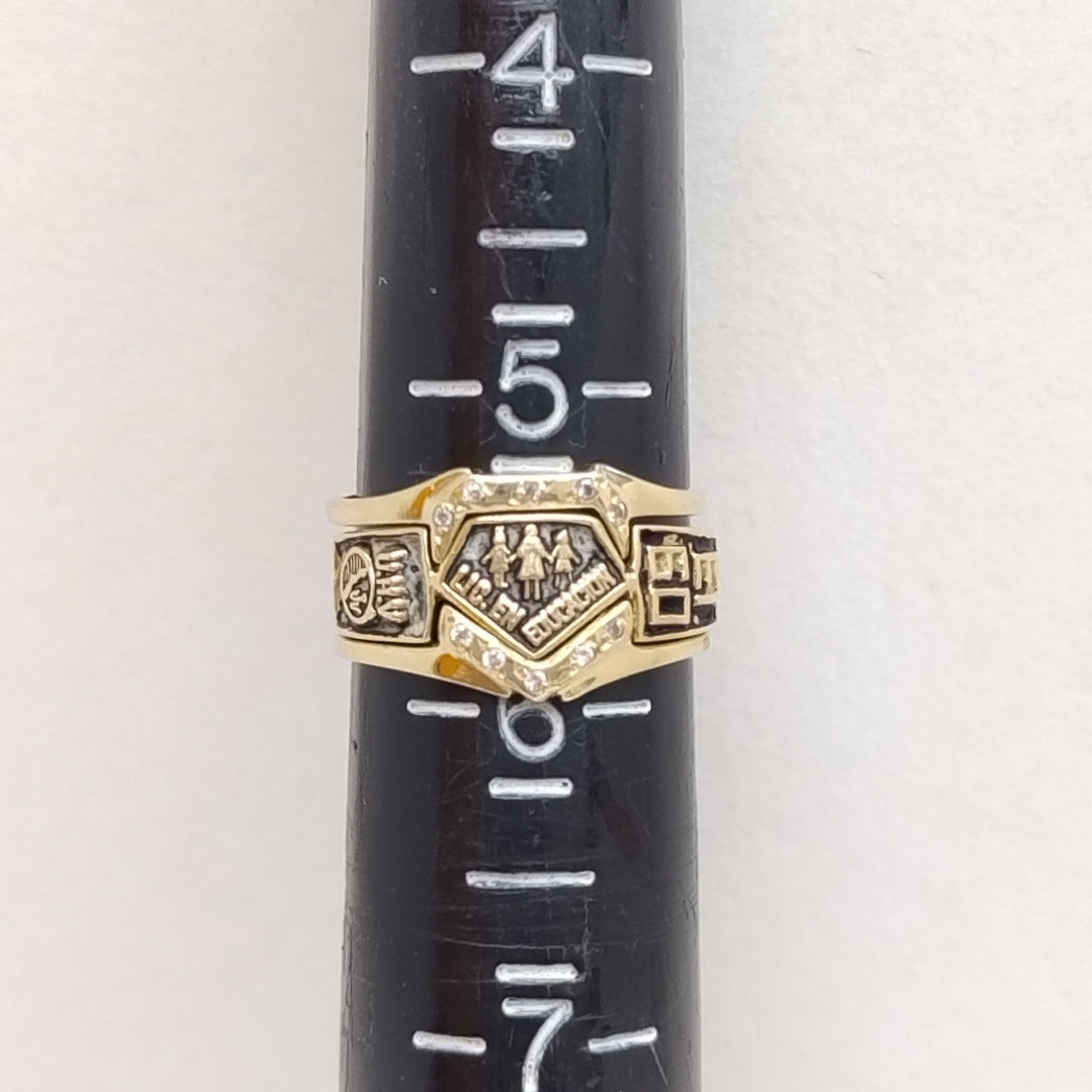 ANILLO DE GRADUACIÓN ORO 14 K 4.4 GRMS (SEMINUEVO)