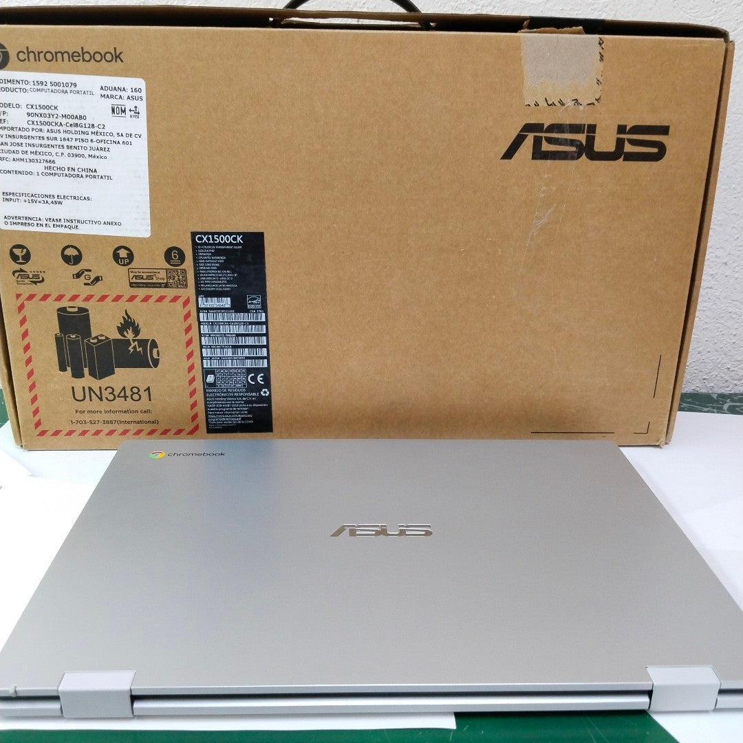 LAPTOP ASUS CHROMEBOOK CX1500CKA-CEL8G128-C2 (2023) 128 GB 8 GB RAM (SEMINUEVO)