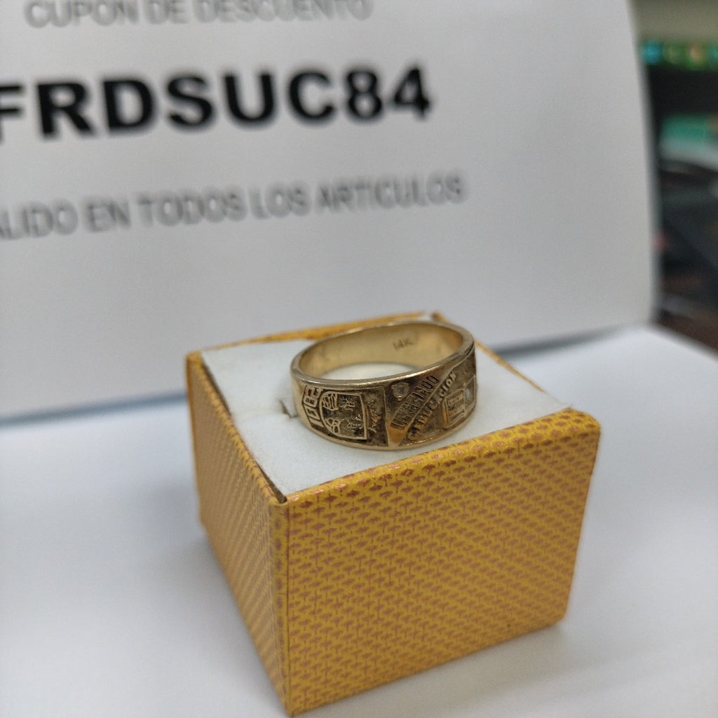 ANILLO DE GRADUACIÓN ORO 10 K 5.8 GRMS (SEMINUEVO)