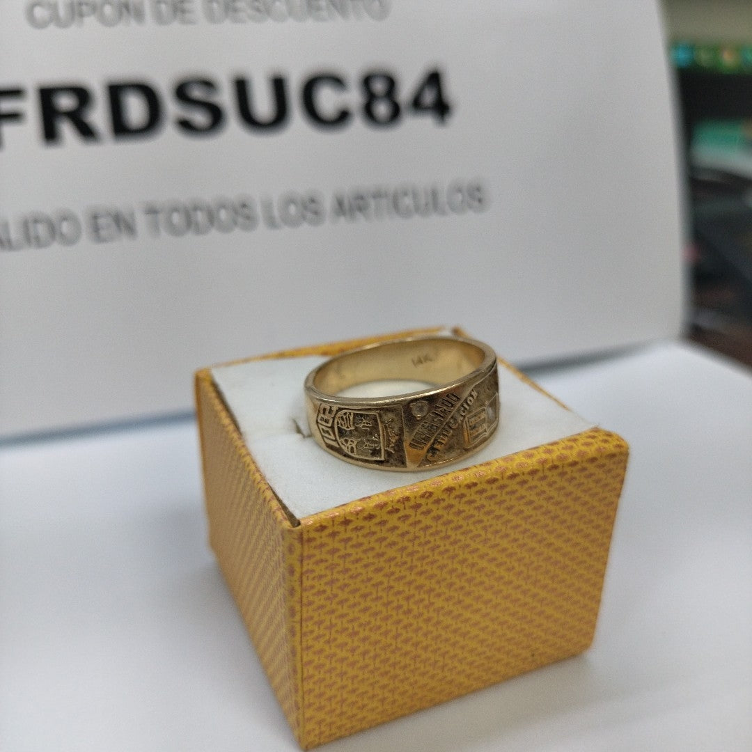 ANILLO DE GRADUACIÓN ORO 10 K 5.8 GRMS (SEMINUEVO)