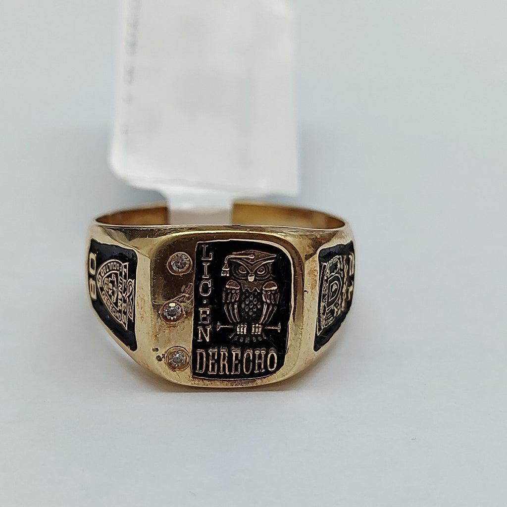 ANILLO DE GRADUACIÓN ORO 14 K 6 GRMS (SEMINUEVO)