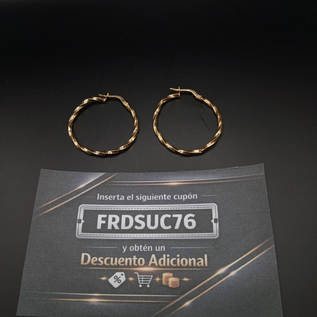 ARRACADAS PAR ORO 14 K 1,30 GRMS (SEMINUEVO)
