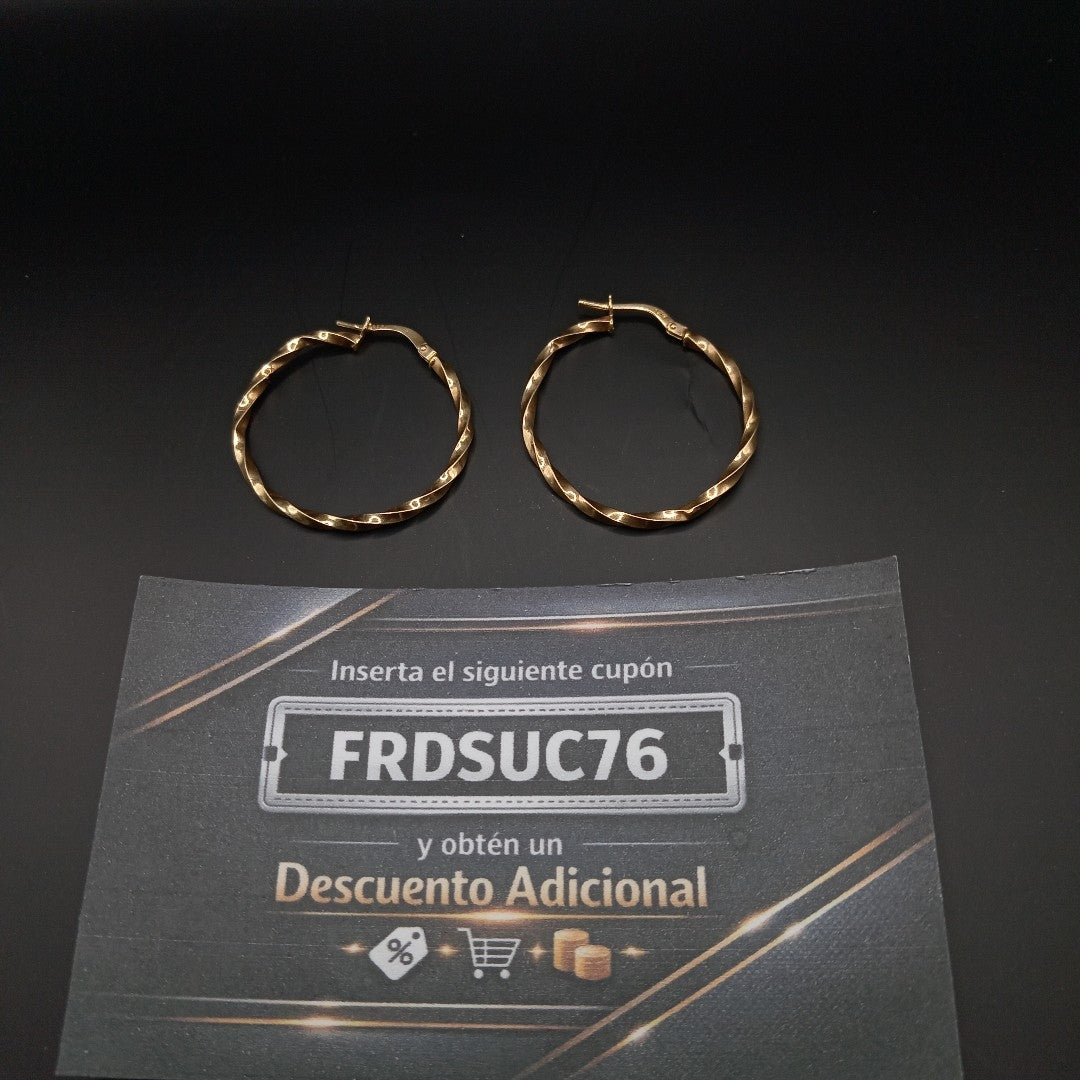 ARRACADAS PAR ORO 14 K 1,30 GRMS (SEMINUEVO)