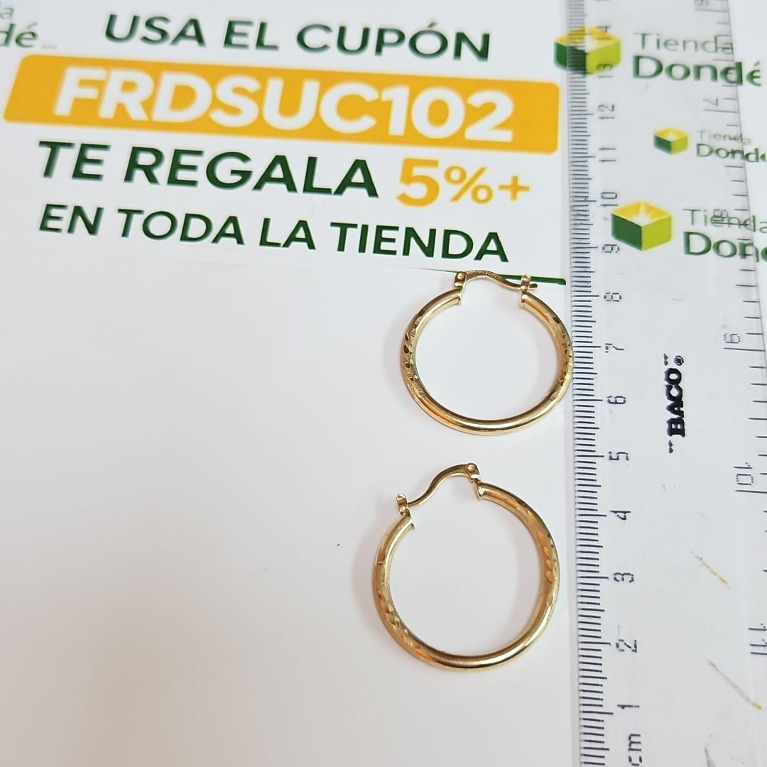 ARRACADAS PAR ORO 10 K 2.5 GRMS (SEMINUEVO)