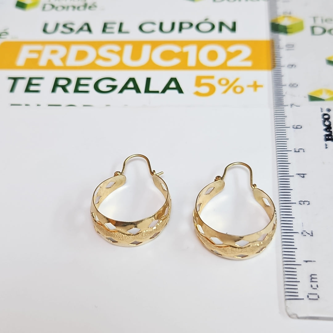 ARETES PAR ORO 14 K 3.7 GRMS (SEMINUEVO)