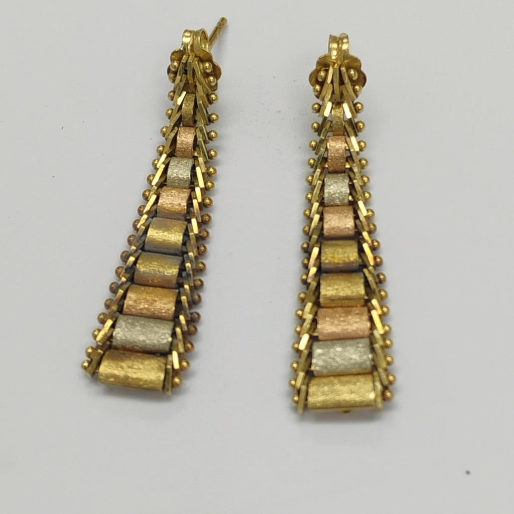 BROQUELES PAR ORO, ORO COMBINADO 14 K 3.9 GRMS (SEMINUEVO)