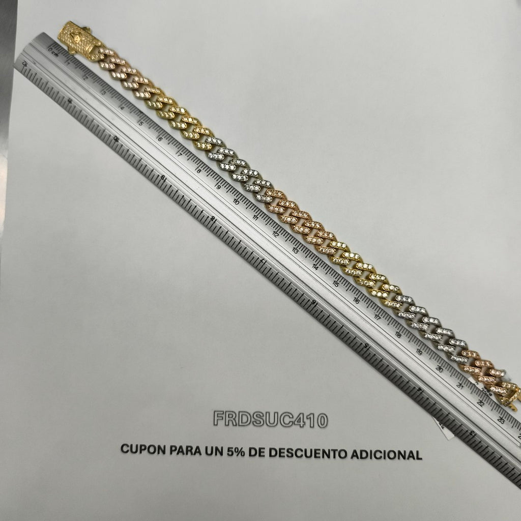 PULSERA ORO COMBINADO 10 K 21,50 GRMS (SEMINUEVO)