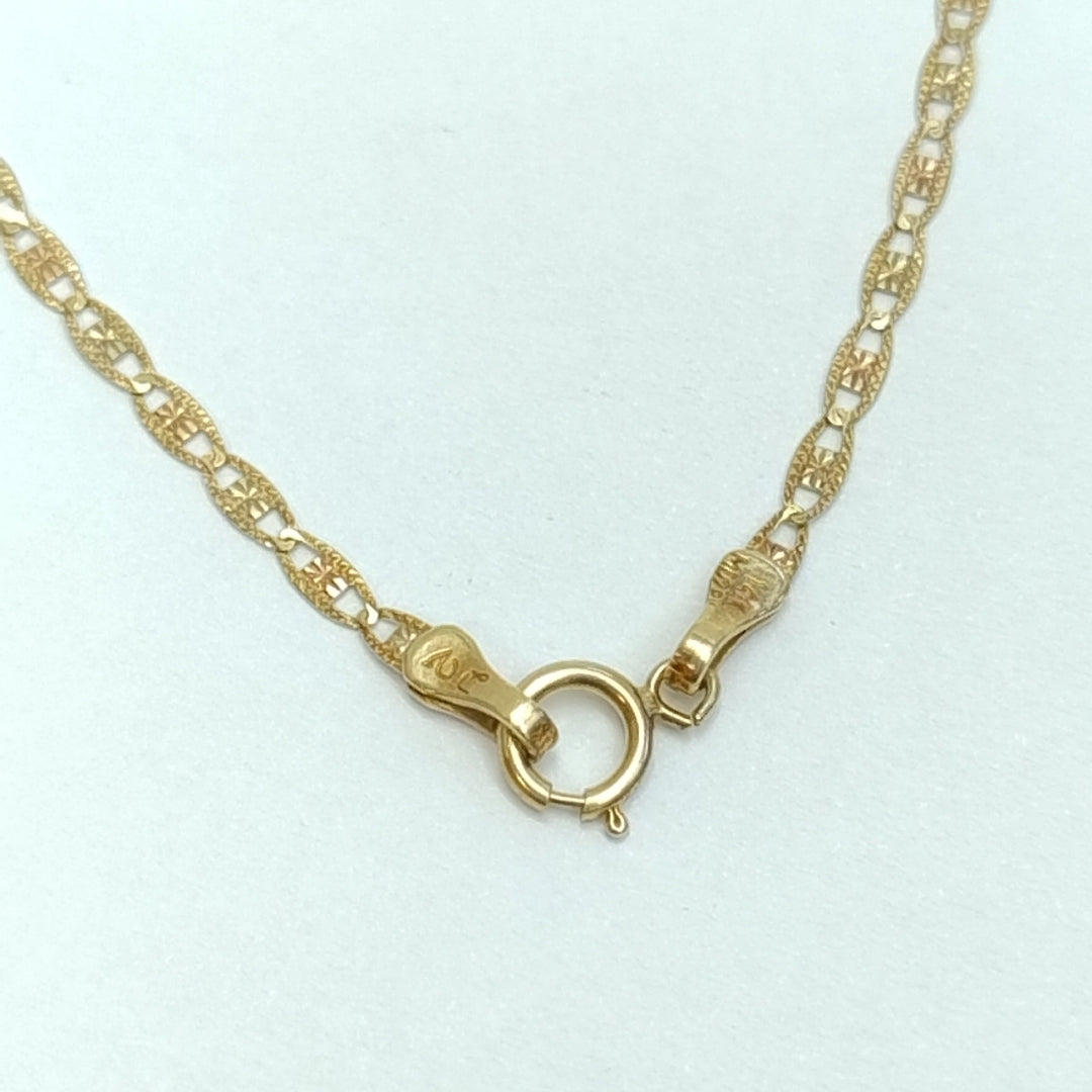 CADENA ORO COMBINADO 14 K 2.6 GRMS (SEMINUEVO)