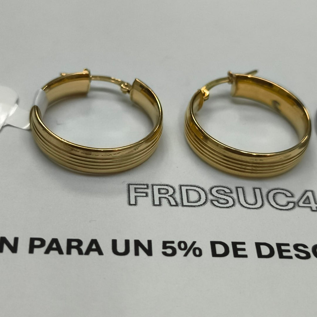 ARRACADAS PAR ORO 14 K 2.6 GRMS (SEMINUEVO)